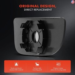 A-Premium Left Driver Side Lower Non-Heated Mirror Glass with Backing Plate –