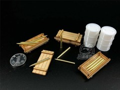 1/35 Tank 75mm Metal Ammunitions+Fuel Drums+Wooden Ammo Boxes Detail-up Part
