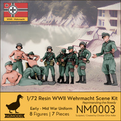 NUMODEL NM0003 | 1/72 Resin WWII Wehrmacht Scene Kit “Rowdy Reprimanding” | 7pc