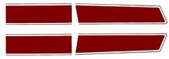 1970 CAMARO Hood & Trunk Stripes 1/18th Scale Waterslide Decals Maroon
