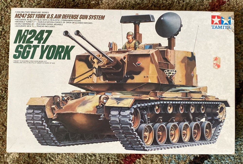 M247 Sgt York 1/35 Scale TAMIYA Partially Assembled Tank Model Kit
