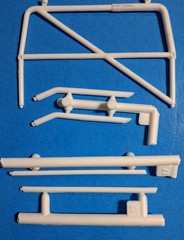 64 DODGE 330 COLOR ME GONE – ROLL BAR – LINDBERG – MODEL CAR KIT PARTS LOT