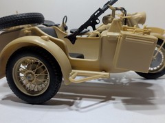 ✨VINTAGE✨ BMW R75 Army Motorcycle with Sidecar 1:16 Scale Model RARE