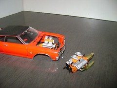 1/24 Scale Small Block Twin Carb Motor Pro Street Hot Rod Drag Racing NHRA
