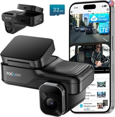 Dash Cam Front Inside, 4G LTE Security Cam for Car, Remote Live-View, Instant