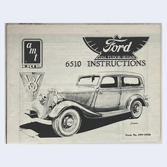 1934 Ford Tudor Sedan AMT – 6510 Instructions Sheet Guide Only