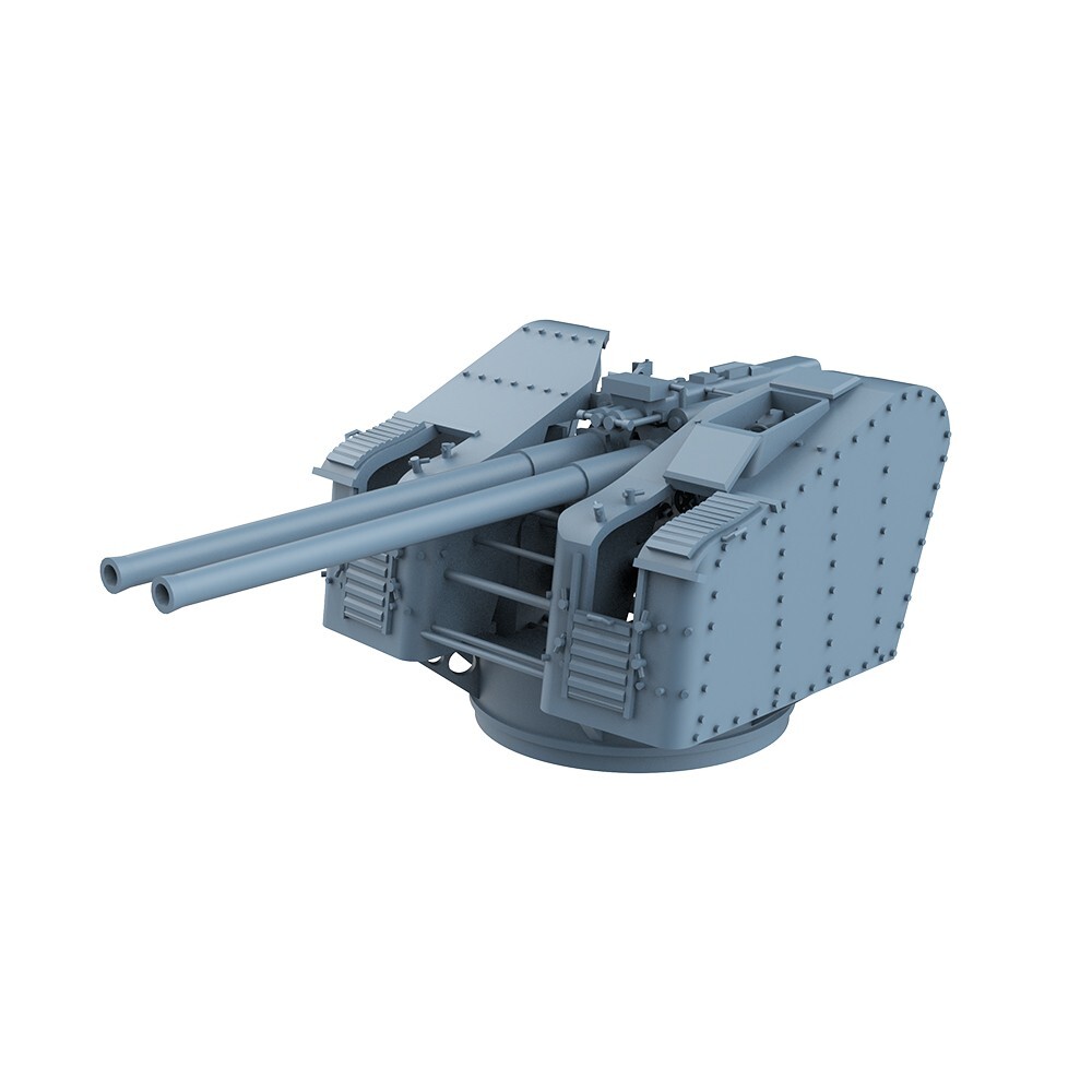 LYCG600604 1/600 JMSDF Type 89 Twin Mounted Anti Aircraft Gun 127mm