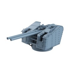 LYCG600604 1/600 JMSDF Type 89 Twin Mounted Anti Aircraft Gun 127mm