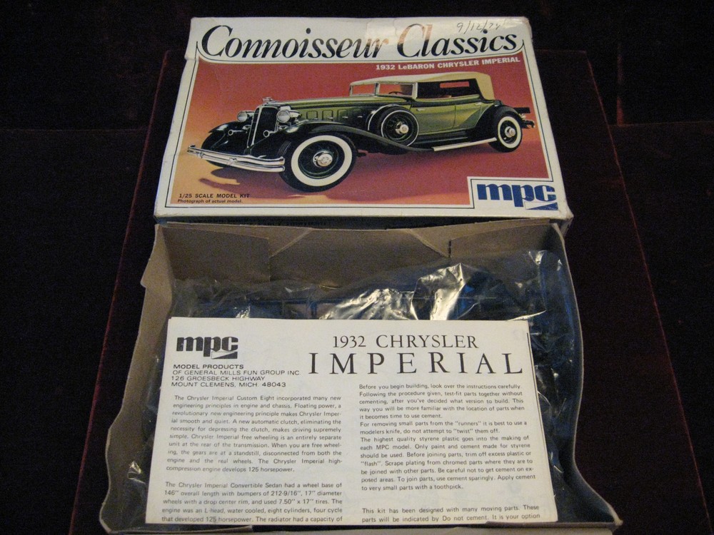 MIB Rare 1974 VTG 1st Orig ’32 LeBaron Chrysler Imperial MPC 13102 USA Model/Kit