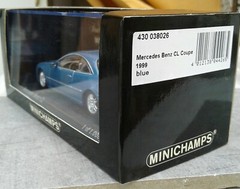 1/43 MINICHAMPS Mercedes CL500, 2d.coupe, marine blue, 1999, mint+++!