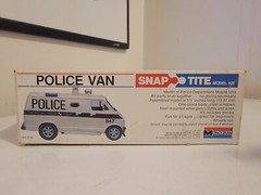 *Rare / Vintage* Monogram Snap Tite Police Van Built Model Kit “Junkyard”