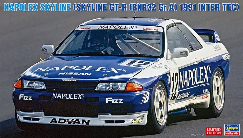 Hasegawa 20780 1/24 Model Kit Napolex Nissan Skyline GT-R R32 1991 Inter TEC