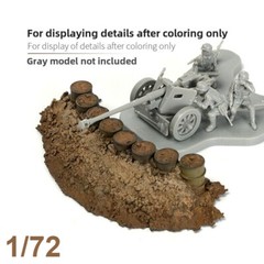 1/72 Diorama WWII Military Supplies Sandbag Wall Trench Bunker Scene Display DIY