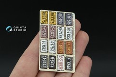 Quinta Studio 1/24 1/25 Metal License Plates AZ TX NM OK 1950s-1960s Photoetch