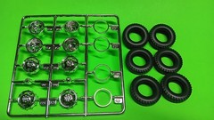 1972 Ford F-350 4×4 Tow Truck Wrecker Moebius 1/25 Chrome Dually Rim Wheel Tire