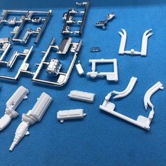 FOB 396 427 454 Chevy Gasser A/FX Blower ENGINE W Headers 1:25 LBR Model Parts
