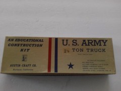 Austin Craft Solid Wood Model Kit US Army one and a half Ton Truck