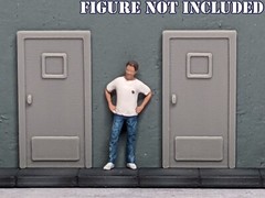 1/64 Scale Back Alley Door – For diecast car garage/workshop diorama (set of 6)