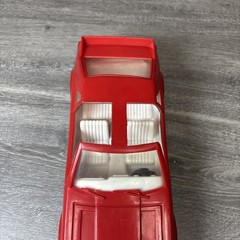 VINTAGE 1980’S FORD MUSTANG T-TOP LARGE RED PLASTIC 10″ TOY CAR BY GAY TOYS
