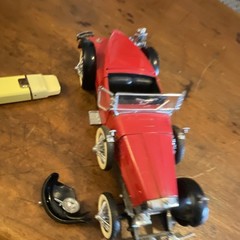Red Black Silver Plastic Metal Classic Car Model