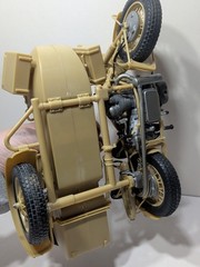 ✨VINTAGE✨ BMW R75 Army Motorcycle with Sidecar 1:16 Scale Model RARE