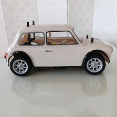 Tamiya Mini Cooper Racing M-05 1/10 RC Car Kit Beige Tested Working With Box