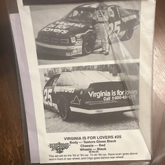 Blue Ridge Decals 1076 1/24 Scale’93-‘94 #25 Virginia Is For Lovers NASCAR