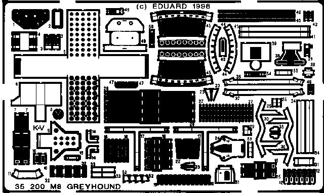 Eduard Models Photoetch for 1/35 M8 Greyhound for Tamiya kit