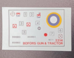 Airfix | No. 02314 | 1:72 Bofors 40mm Gun & Tractor Decals