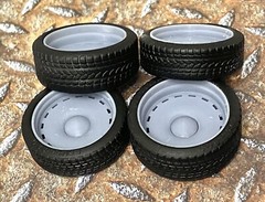 Resin 21/20 Inch Slotted Smoothie model car wheels/tires, 1/24 1/25 Scale