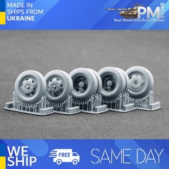 ScaleX WW-48002W 1/48 Blitz Early v2 deformed wheel set for Italeri, Tamiya