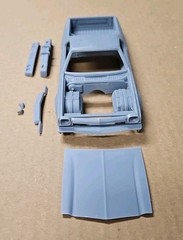 ABS-LIKE RESIN 3D PRINTED 1/25 1973 CHEVROLET EL CAMINO BODY AND RELATED PARTS