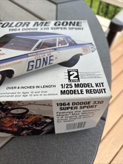 NEW! Sealed! Lindberg Color Me Gone 1964 Dodge 330 Super Stock Model Car Kit