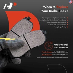 A-Premium Front and Rear Ceramic Disc Brake Pads Set Compatible with Select