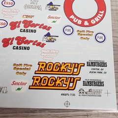 Slixx 7135 Mom & Pop Sheet #5 Waterslide NASCAR Decal 1/24 1/25 Scale NEW