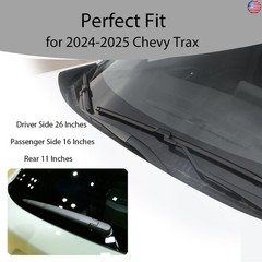 Windshield Wiper Blades for 2024-2025 Chevy Trax – Front & Rear Set, OEM