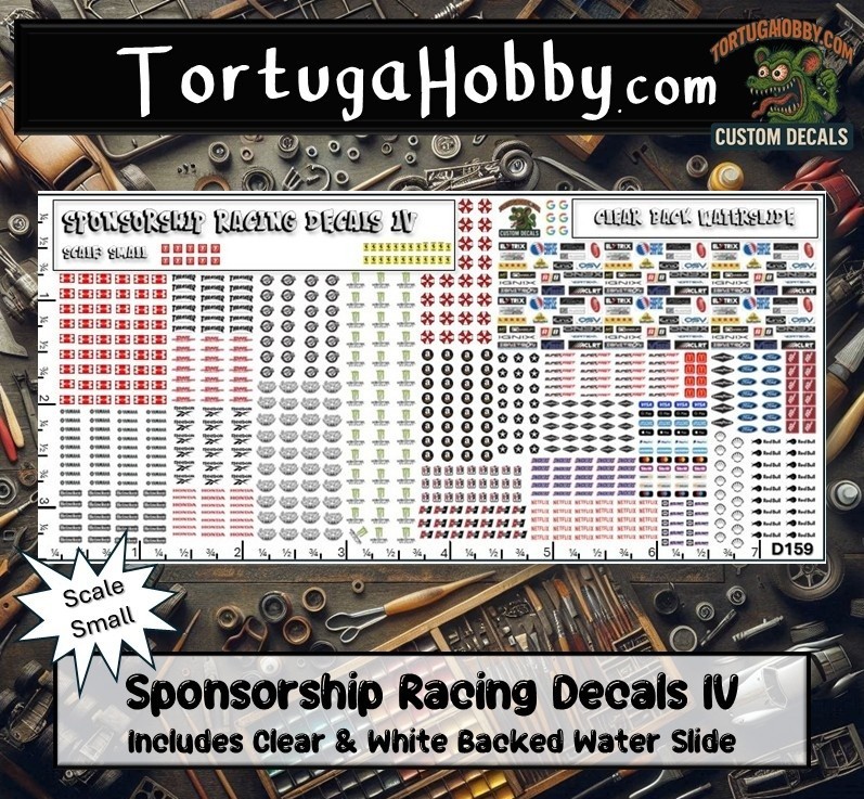 Sponsorship Racing Decals IV – Waterslide – Various Scales