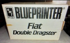 🏁 AMT/Ertl FIAT Double Dragster Blueprinter Model Car Kit 🏁