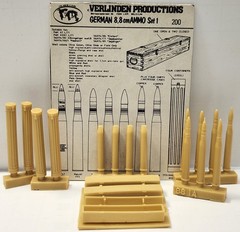 Verlinden Productions 1/35 Resin set 1-2 WWII German Army 8.8cm AMMO 200-201