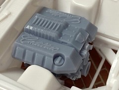 Resin Custom Cadillac LSA engine, Supercharged, for scale model cars, 1/24 1/25