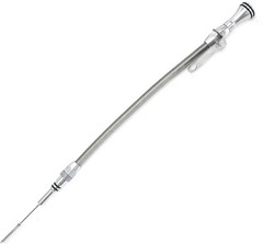 PQY Stainless Flexible Engine Oil Dipstick Compatible with Chevy Big silver