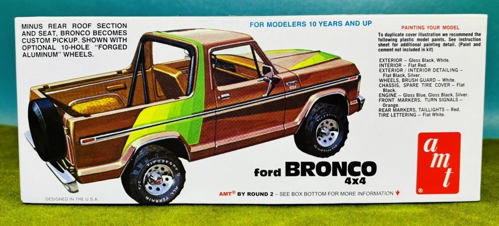 AMT 1978 Ford Bronco Wild Hoss 4×4 1:25 Scale Model Kit Open Complete