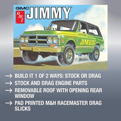 AMT 1219 1972 GMC Jimmy 2-in-1 1/25 4×4 SUV Model Kit New