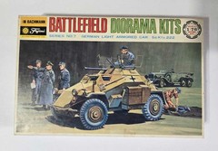 Fujimi Battlefield Diorama German Light Armored Car Kit 1:76 Model Kit 0866