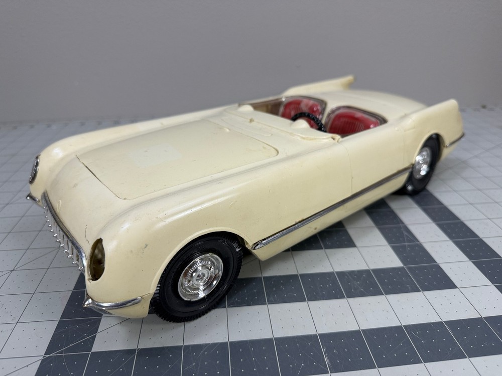 Vtg Large Ideal 1953 Chevrolet Corvette Built Model Car For Parts Motor Works