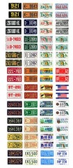 1/25 scale model car assorted USA Florida license plates state tags