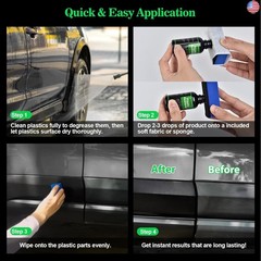 NADAMOO Plastic Restorer, Highly Concentrated Ceramic Coating for Cars, Back to