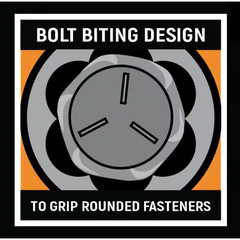 Bolt Biter 1/4 In. and 3/8 In. Drive Sae/Metric Impact Extraction Socket Set (8-