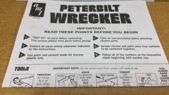 PETERBILT WRECKER DECALS & INSTRUCTIONS 1/25 Scale AMT NEW Model Kit Parts