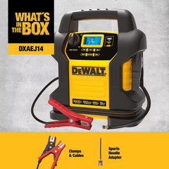 1600-Peak Amp Portable Jump Starter with Digital Compressor and USB Power Bank